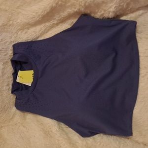 NWT  All in motion cropped tank grape XL light support